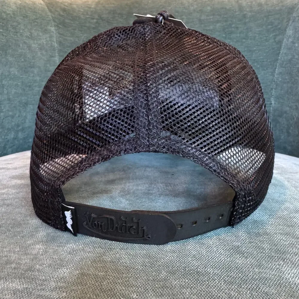 New Von Dutch Black on Black Trucker Hat - NWT